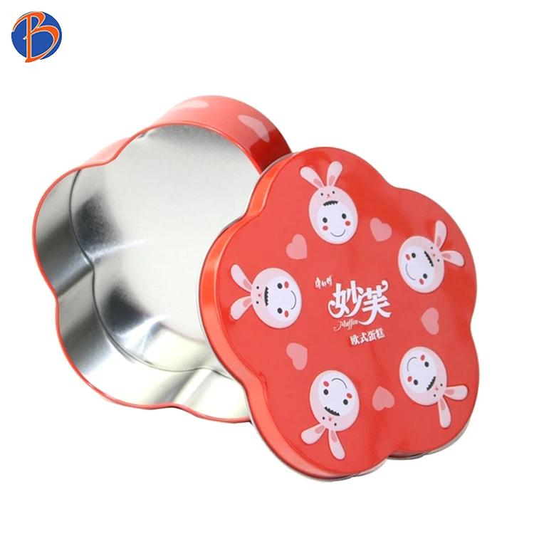 Bodenda food grade flower shape tin box customized coffee can top quality tea container