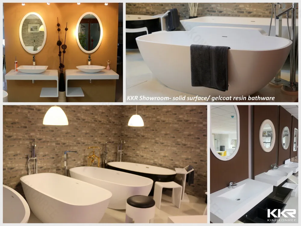 Espagnole lavabo, kingkonree surface solide lavabo lavabo de salle ... Lavabo salle de bain espagnol