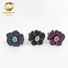 multi colored zirconia hot sell wholesale micro pave cluster ring cubic zirconia flower ring