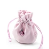 customized printed logo gift pink organic packaging drawstring jewelry dust collection bags velvet dust bag supplier