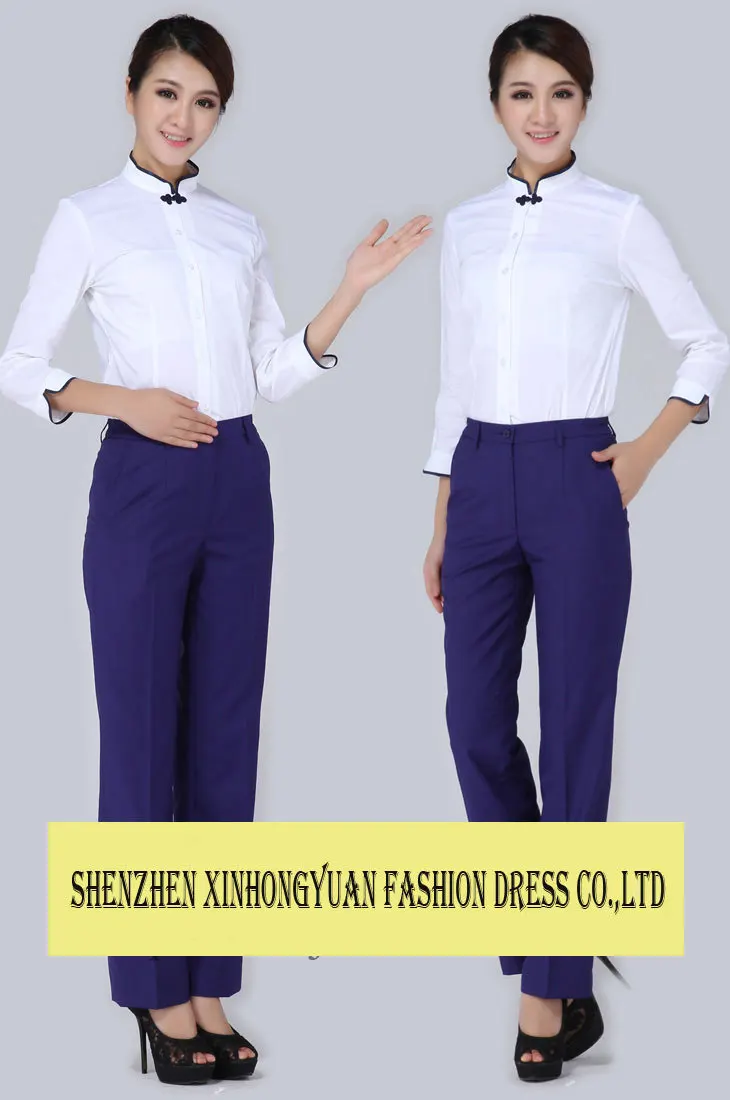 2015 new style restaurant hostess uniform,house keeping uniform, View restaurant hostess uniform