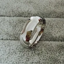 Classic male Real 18K white Gold Plated 6mm Titanium Steel Women Men Wedding Ring Top Quality Do not fade Lovers Wedding Jewelry