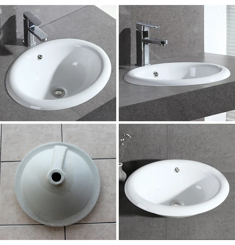 Counter top ceramic bathroom enamelware wash basin