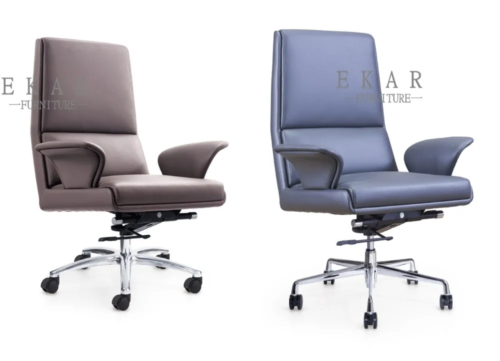 Revolving Executive Blue Leather Office Chair Price factory