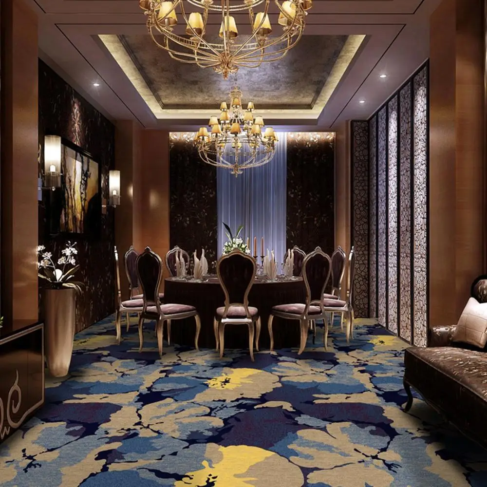 100% Fireproof Nylon Printed Carpets for Five-star Hotel