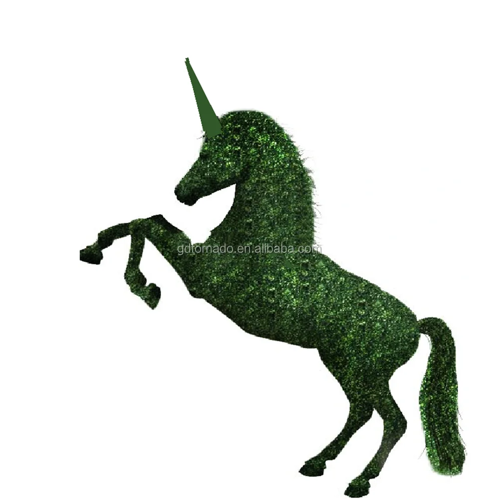 artificial grass animal, garden decoration topiary horse for home decor