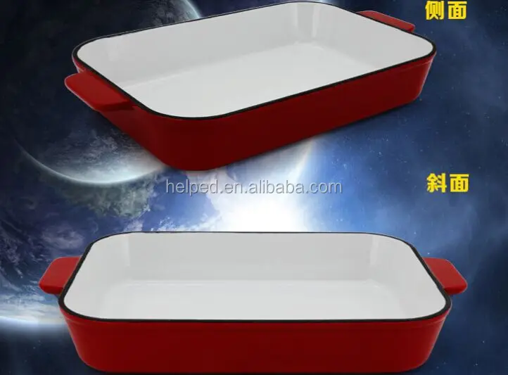 Enamel Cast Iron Fish Pan Rectangular Frying Pan Buy Enamel Cast Iron