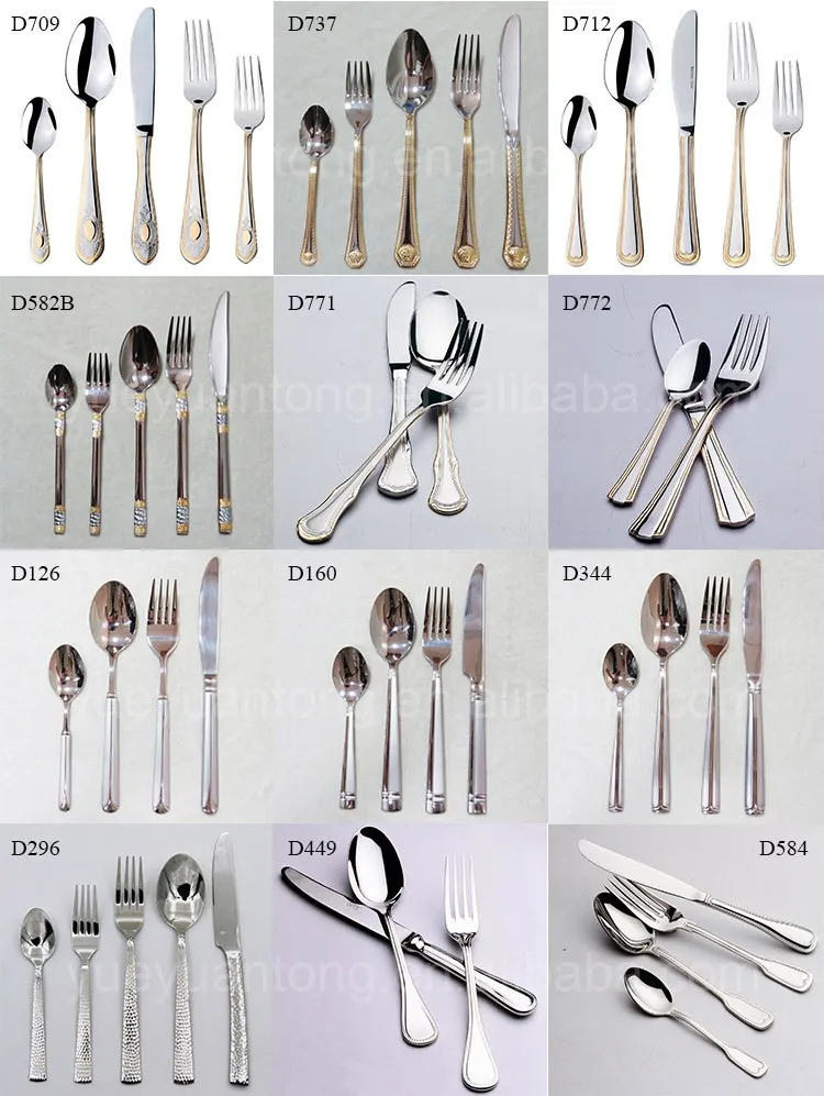 New Italian Design Kitchen Cutlery With Laser Patterns On The Spoon And