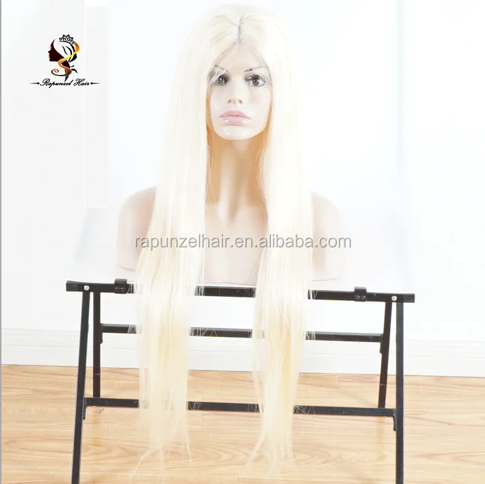 100 Brazilian Virgin Hair Middle Part 613 Long Platinum Blonde Human