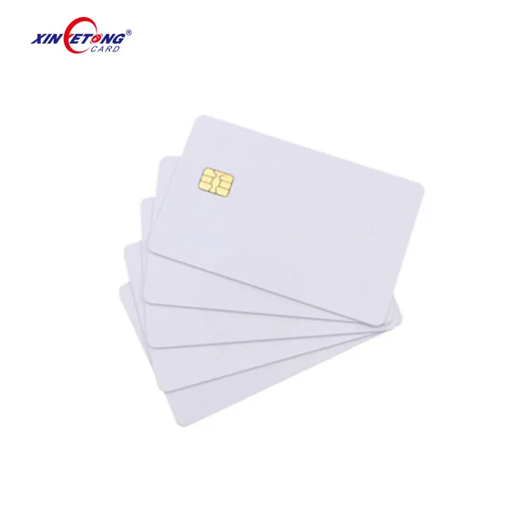 High Quality PVC RFID  Contact IC Smart Blank Card with sle 4442 Chip