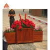 modern outdoor wood square Wholesale big large wooden planter pots outdoor tall wholesale planters and pots