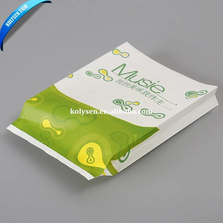Custom Printed Wax Paper Bag Wax Food Paper