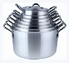 7 pcs aluminium cookware sets cooking pot different weight