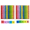 Math Dominoes Toy Double Side Multiplication Wooden Table