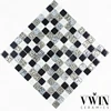 Luxury Black and White Ceramic Mosaic Tile Mosaic Kitchen Round Crystal Glass Mosaic Tiles Swimming Pool Malaysia Market