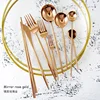 Dishwasher safe brass flatware, rose gold cutlery, copper spoon fork knife set
