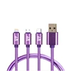 3 in 1 Mesh Braided Type C Micro USB Charging Cable