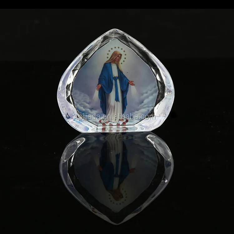 Wholesale Christian Small Religious Stone With Jesus Image Crystal