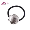 Fashion Black Alloy Elastic Band Shell Pony Tail Hair Ornaments for Woman Girl Children