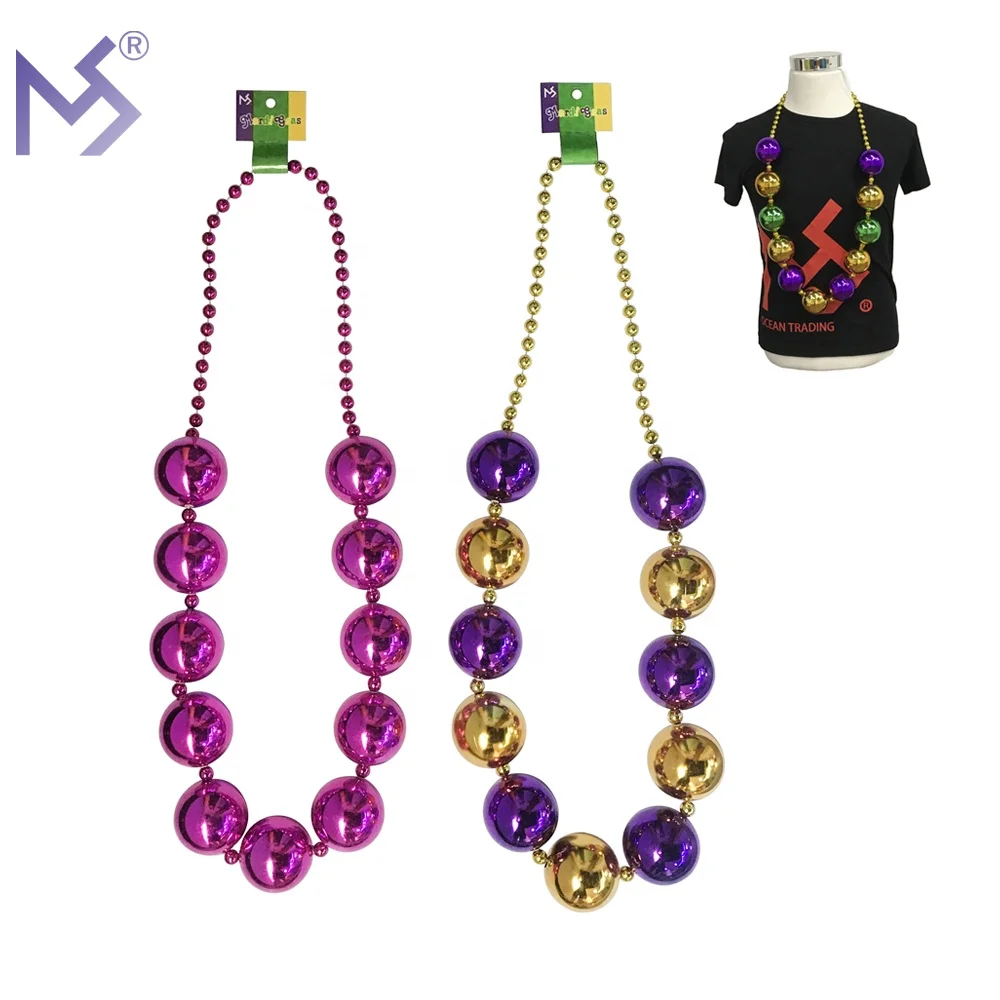 Wholesale Carnival Jumbo Plastic Beads Mardi Gras Beads Necklace - Buy ...