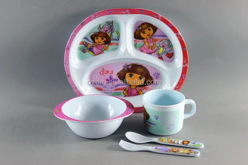 Top Grade Plastic Melamine Kids Dinner Set