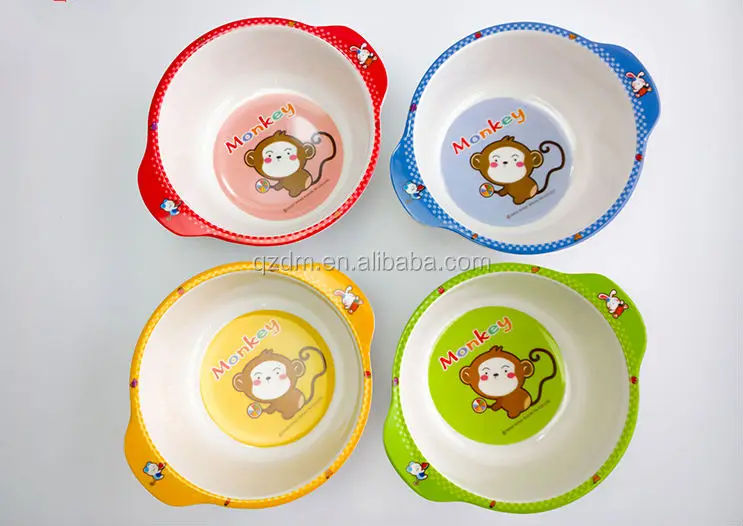 Kids Melamine Dinner Bowl With Handles