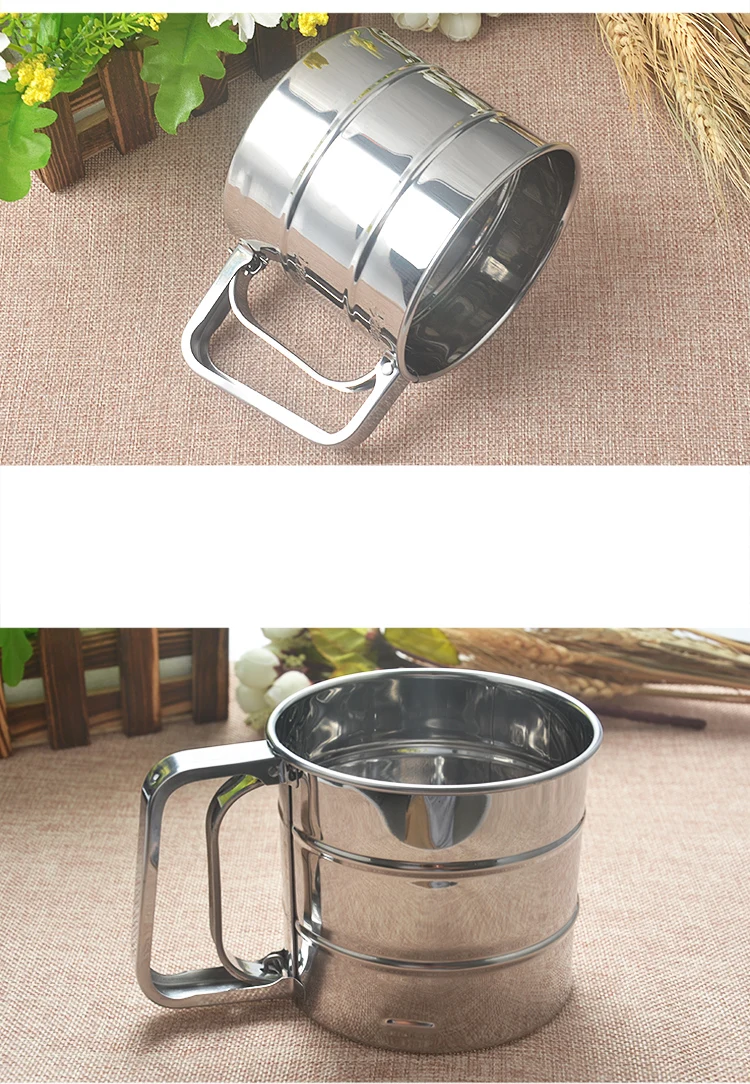 Stainless Steel Flour Sifter Kitchen Tools Manual Flour Sieve Flour