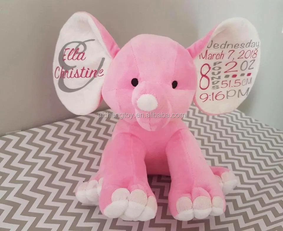 big pink stuffed elephant