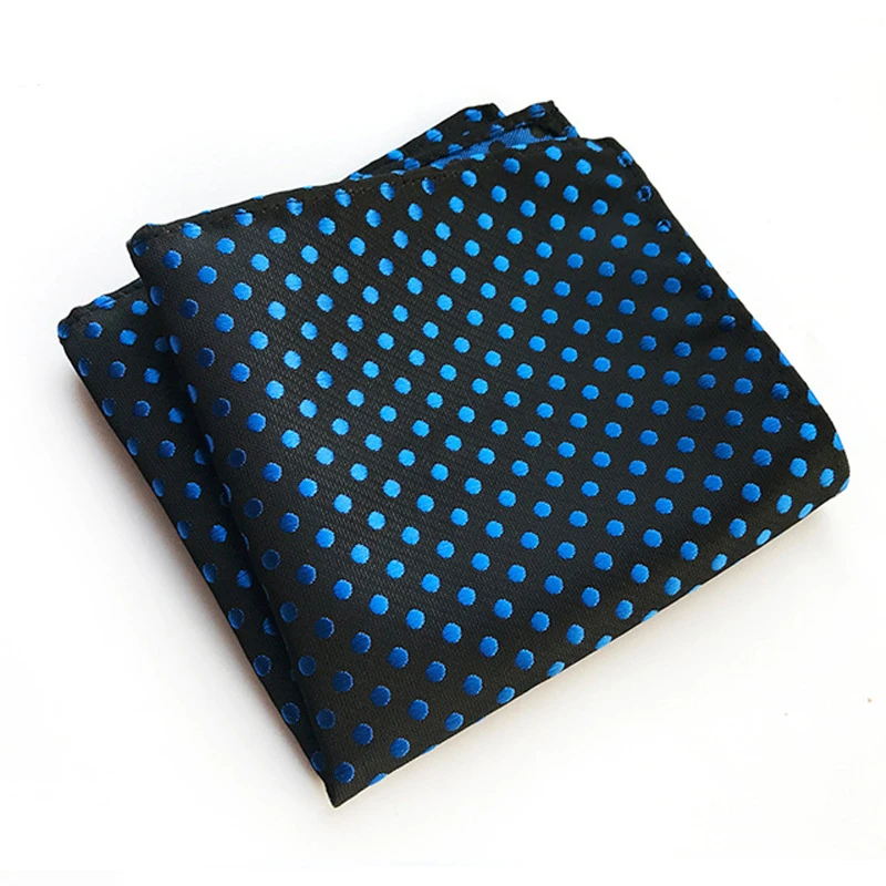 High quality 100% Silk Mens 25CM Pocket Square Printing Plain Color Handkerchief