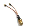 SMA female nut to 2X SMA male plug Y type Splitter Combiner Pigtail cable