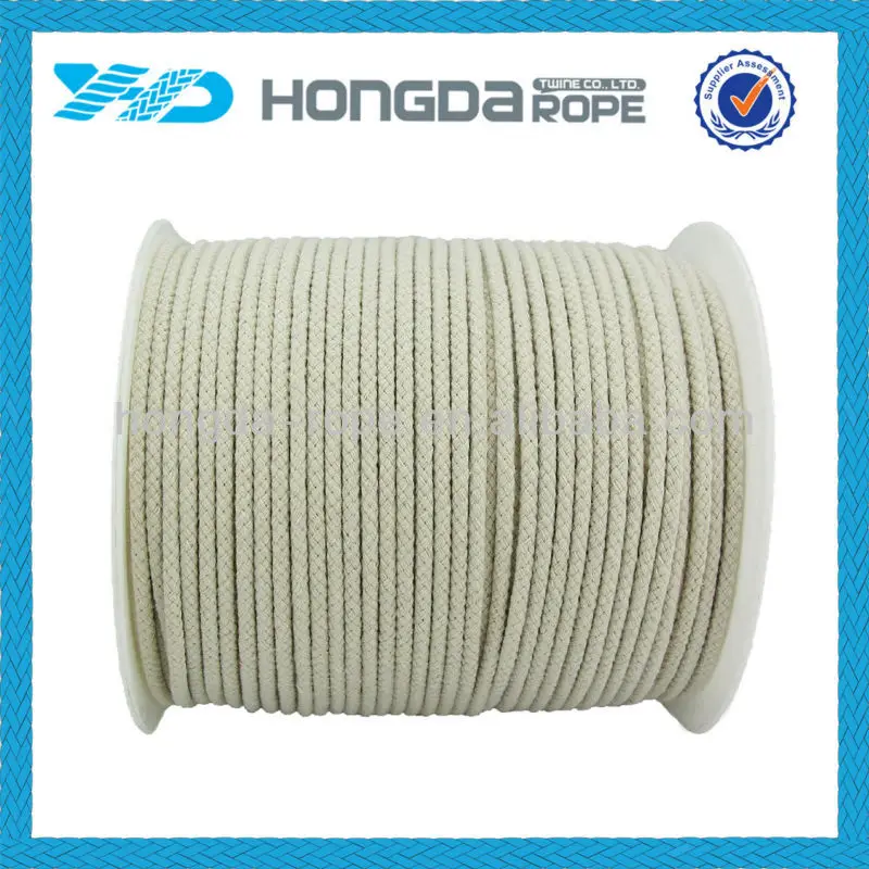 3mm braided cotton rope flat white cotton rope, View braided cotton