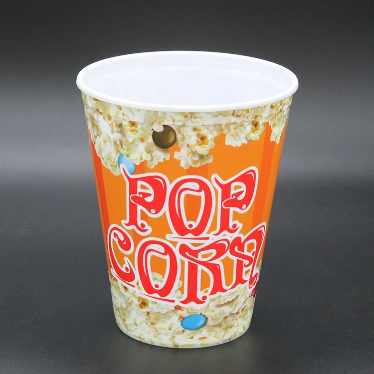 1.8l Custom Printed Popcorn Tin Bucket With Handle Buy Custom Printed