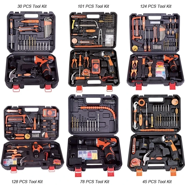 Professional 109pcs  Household  home repair Tool Kit 109pcs hand tools set with T-type ratchet