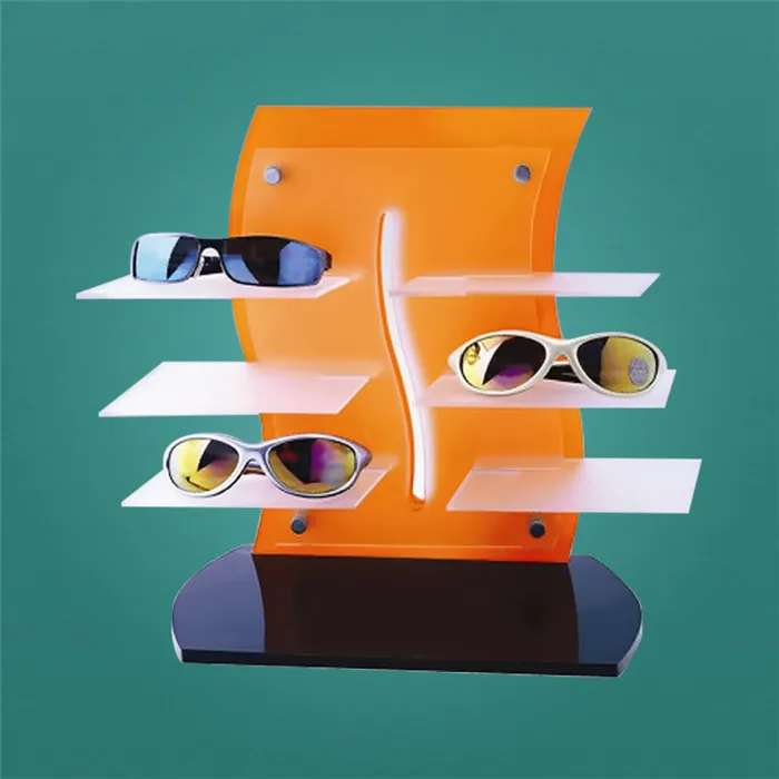 Custom Cheap Fashion White Rotating Sunglasses Display Stand Plexiglass