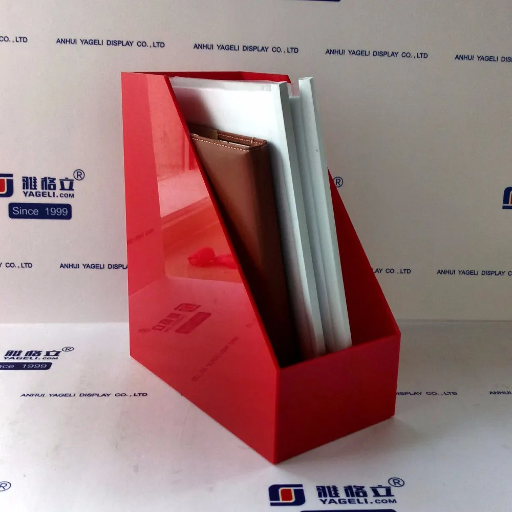 Chinese Acrylic Plastic Book Holder Stand Acrylic Counter Book Shelf