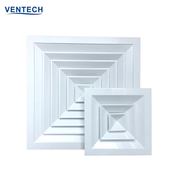 2 Way Square Air Diffuser Aluminum Ceiling Diffuser Ventilation 3