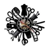 Apparel Sewing Tool Decorative Art Wall Clock Make Of Vinyl Record Vintage Retro Antique 3D Wall Clock Modern Design Home Decor
