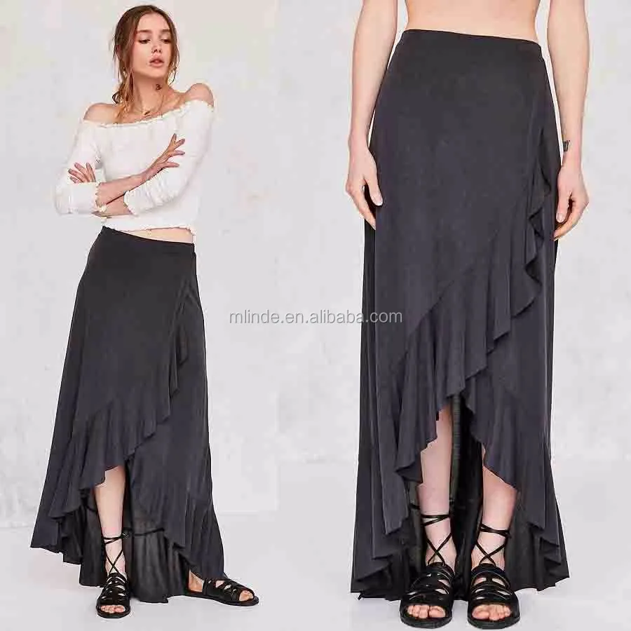 cotton jersey maxi skirt