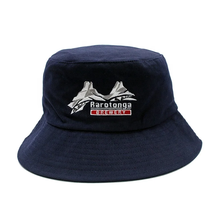 High Quality Plain Navy Blue Bucket Hat Custom With String Buy Bucket