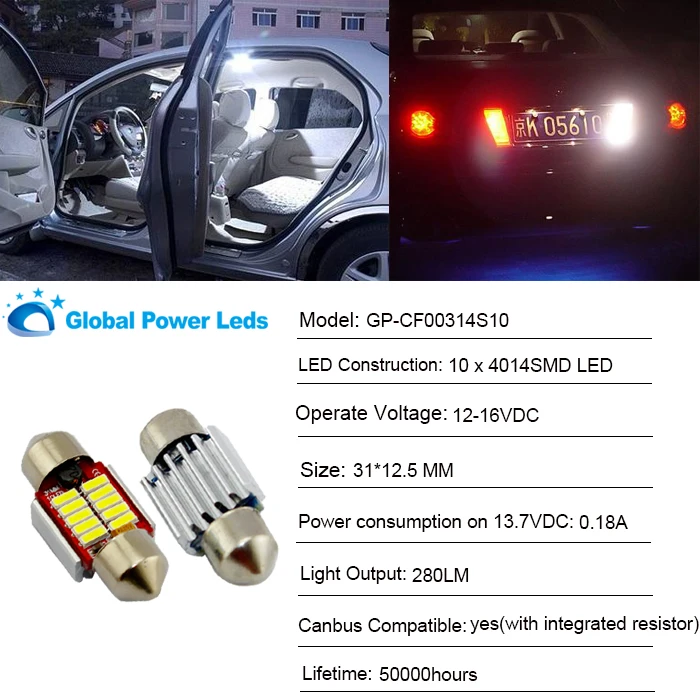 31mm C5W led car light