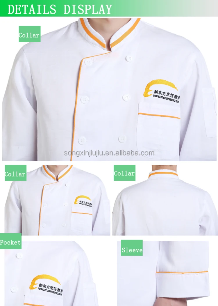 High Quality Chef Uniform Restaurant Chef Coat Uniform Chef Jackets For