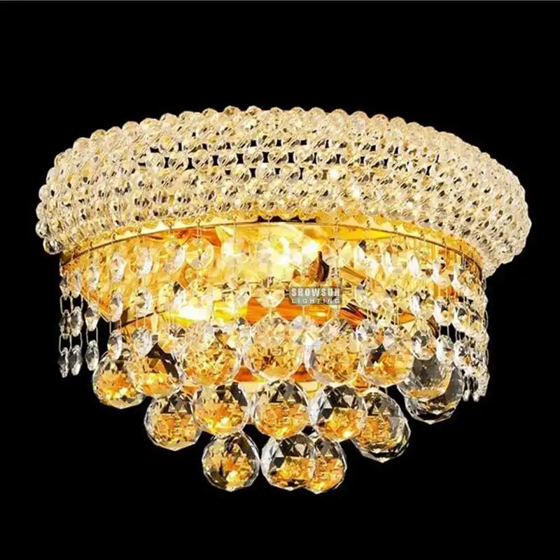 Modern Gold Decorative Antique Crystal Reading Light LED Wall Sconce