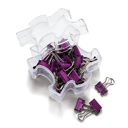 purple binder clips