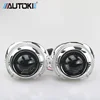AUTOKI 3.0inch S-Max LED DRL light shroud with 2.5inch H1 Mini Hi/Low bi xenon Projector lens kit for headlight retrofit
