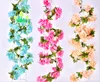 LMD Artificial Cherry Blossoms Hanging Rattan Garland Wreath Fresh Lovely of Artificial Flower Plant Flower Vine Leaf for Decor