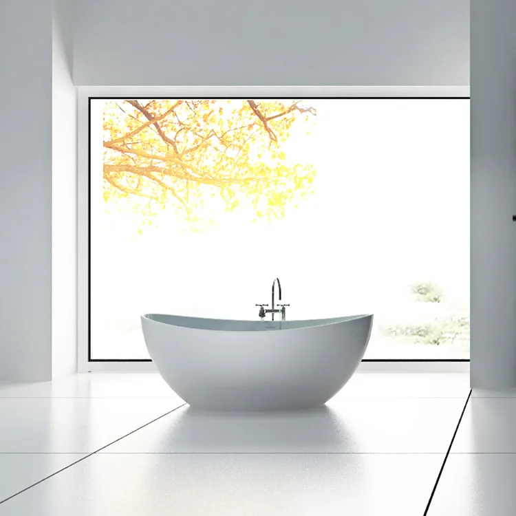 Sm8633a 1.66m High Quality Bathroom Standing Solid Surface Stone Resin Bathtub Buy Bathroom