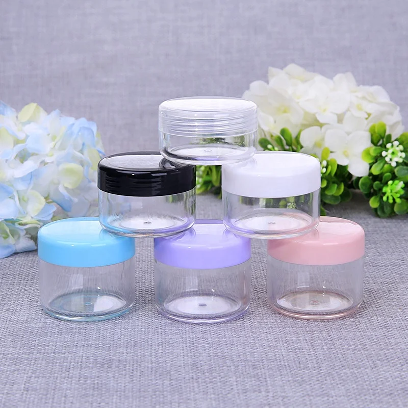
10ml 15ml 20ml instock plastic mini cosmetic jar cream container powder case 