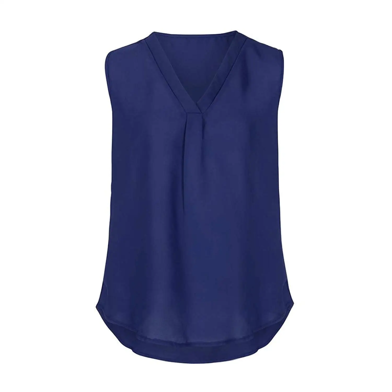 Goodtrade8®® Women's V-Neck Casual Cami Shirt Sleeveless Tank Top Basic Lace up Blouse Plus Size