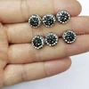 WT-E262 Elegant rhinestone pave round studs 10mm, fashion rhinestone studs