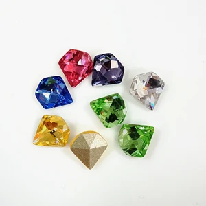 fancy crystal glass stone rhinestone , point back rhinestone for jewelry making